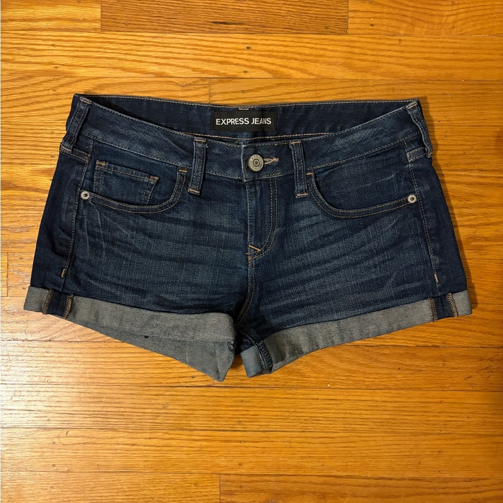 Express Blue Jean Shorts Classic Cutoff Style
